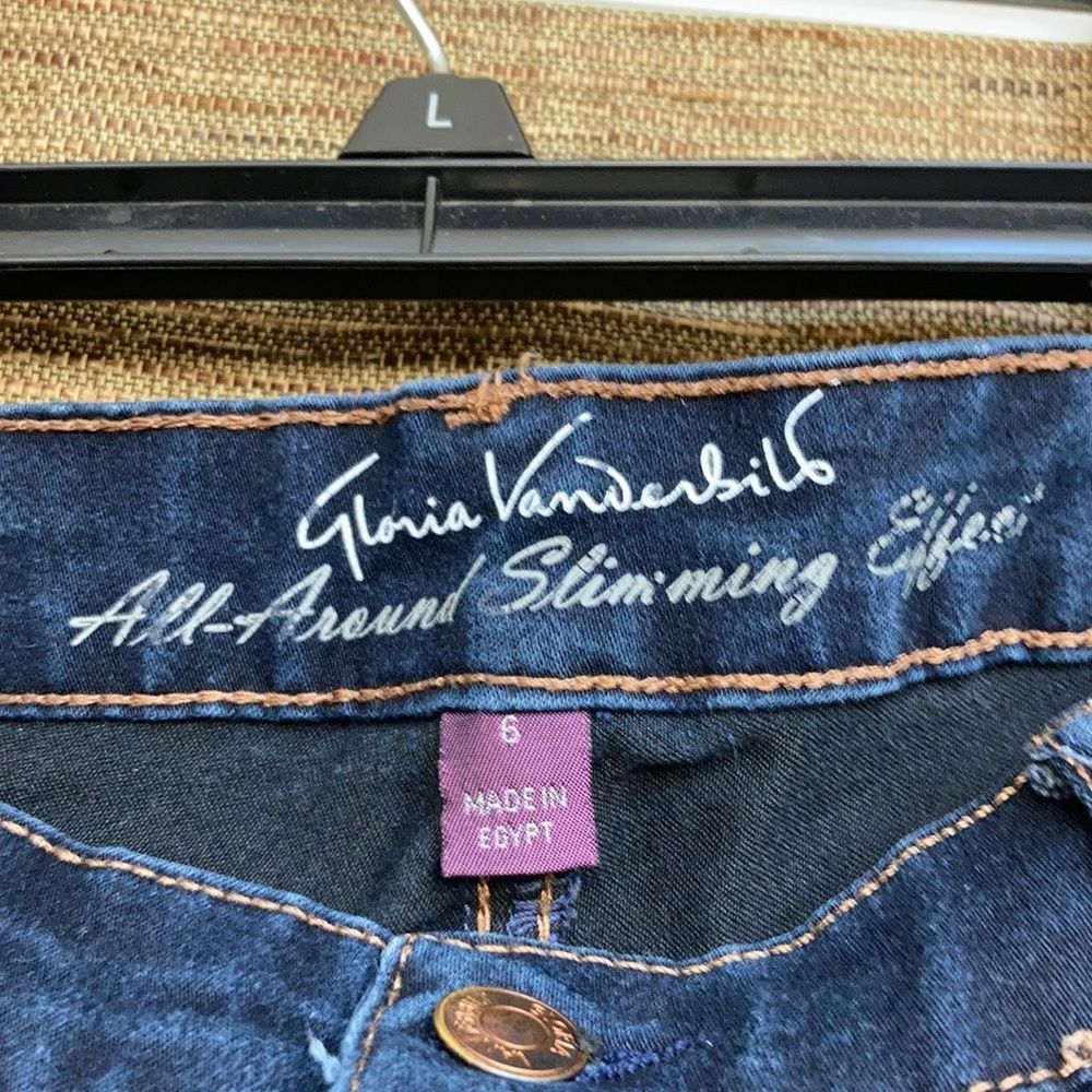 Gloria Vanderbilt all around slimming effect Bridget slim leg jeans color navy - Picture 4 of 7